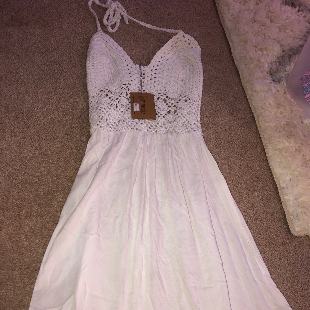 White cover up dress